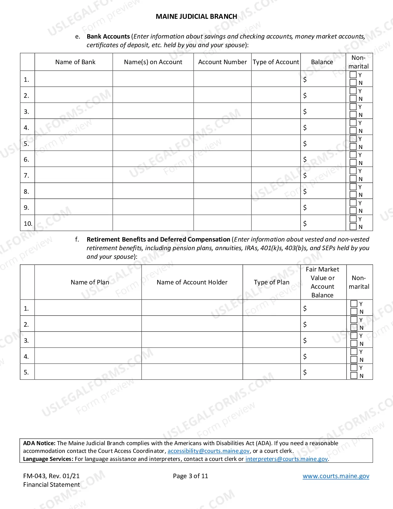 Preview Financial Statement