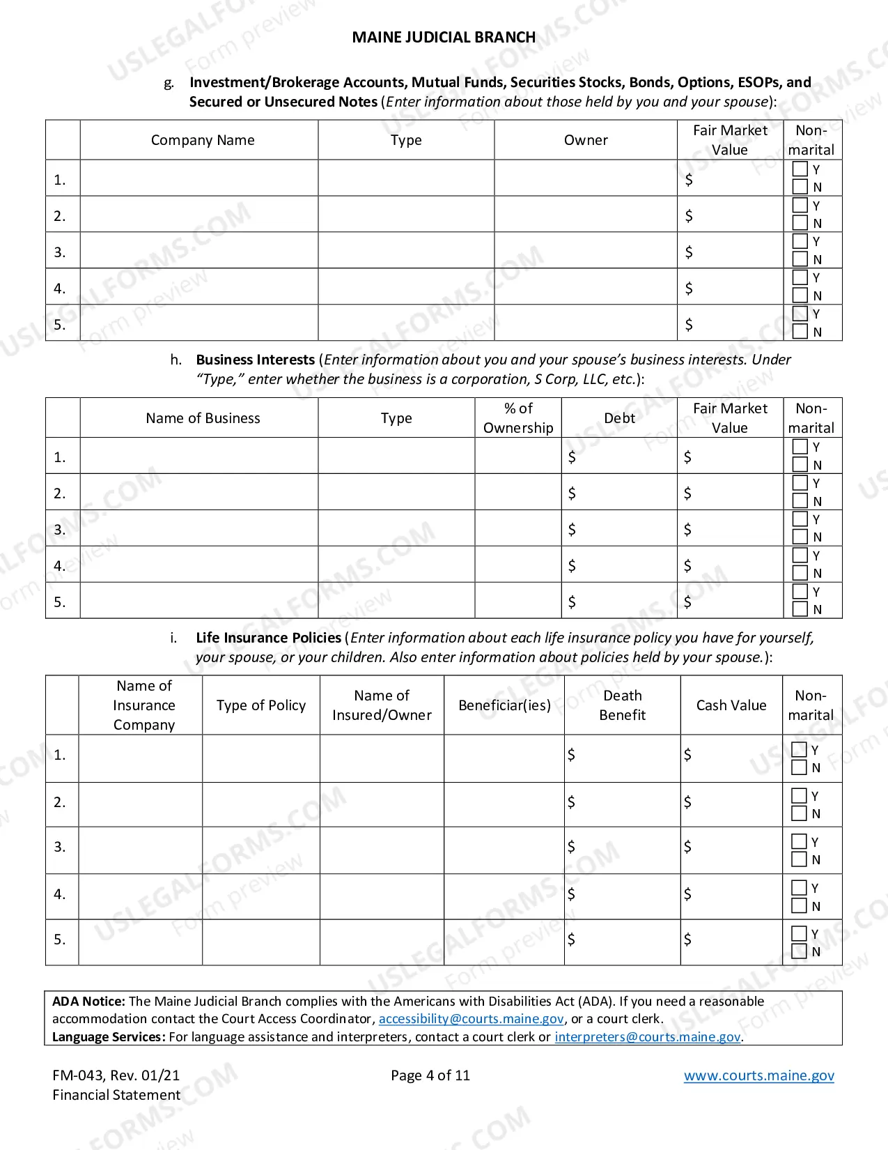 Preview Financial Statement