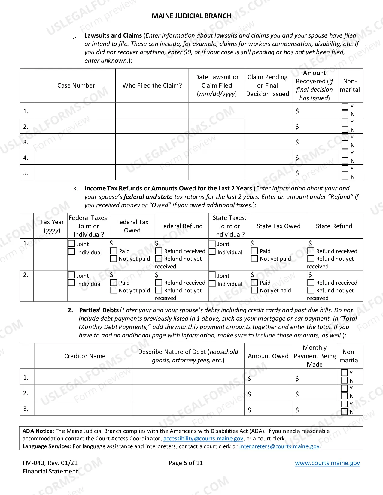 Preview Financial Statement