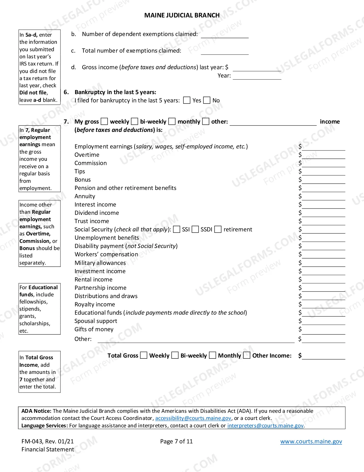 Preview Financial Statement