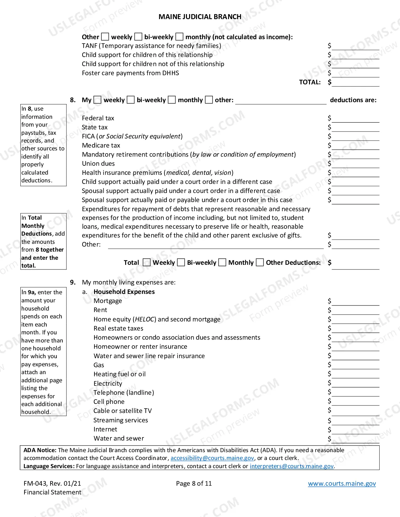 Preview Financial Statement