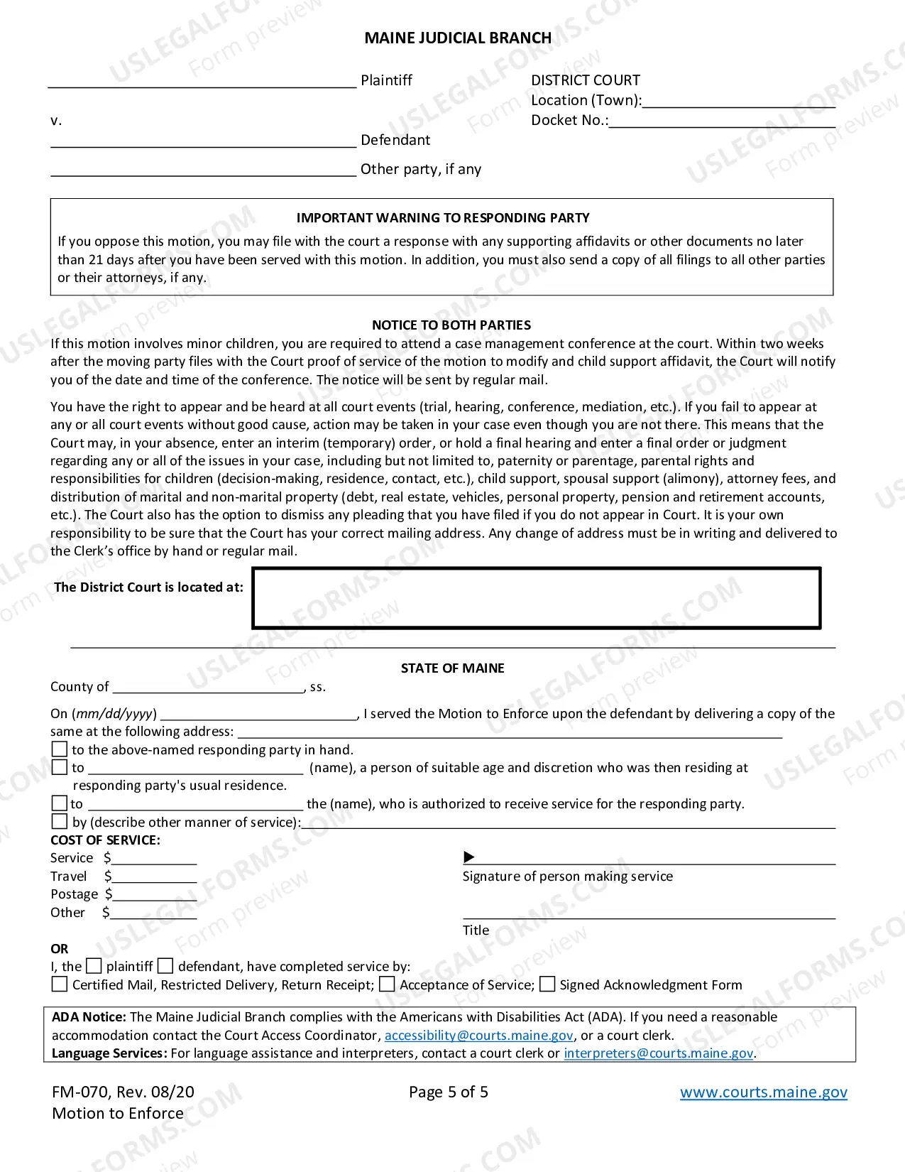 Preview Motion To Enforce