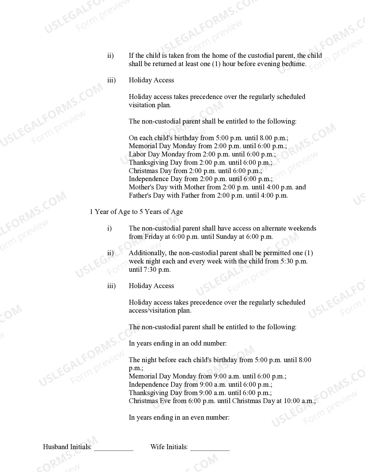 Preview Marital Domestic Separation and Property Settlement Agreement Minor Children no Joint Property or Debts where Divorce Action Filed