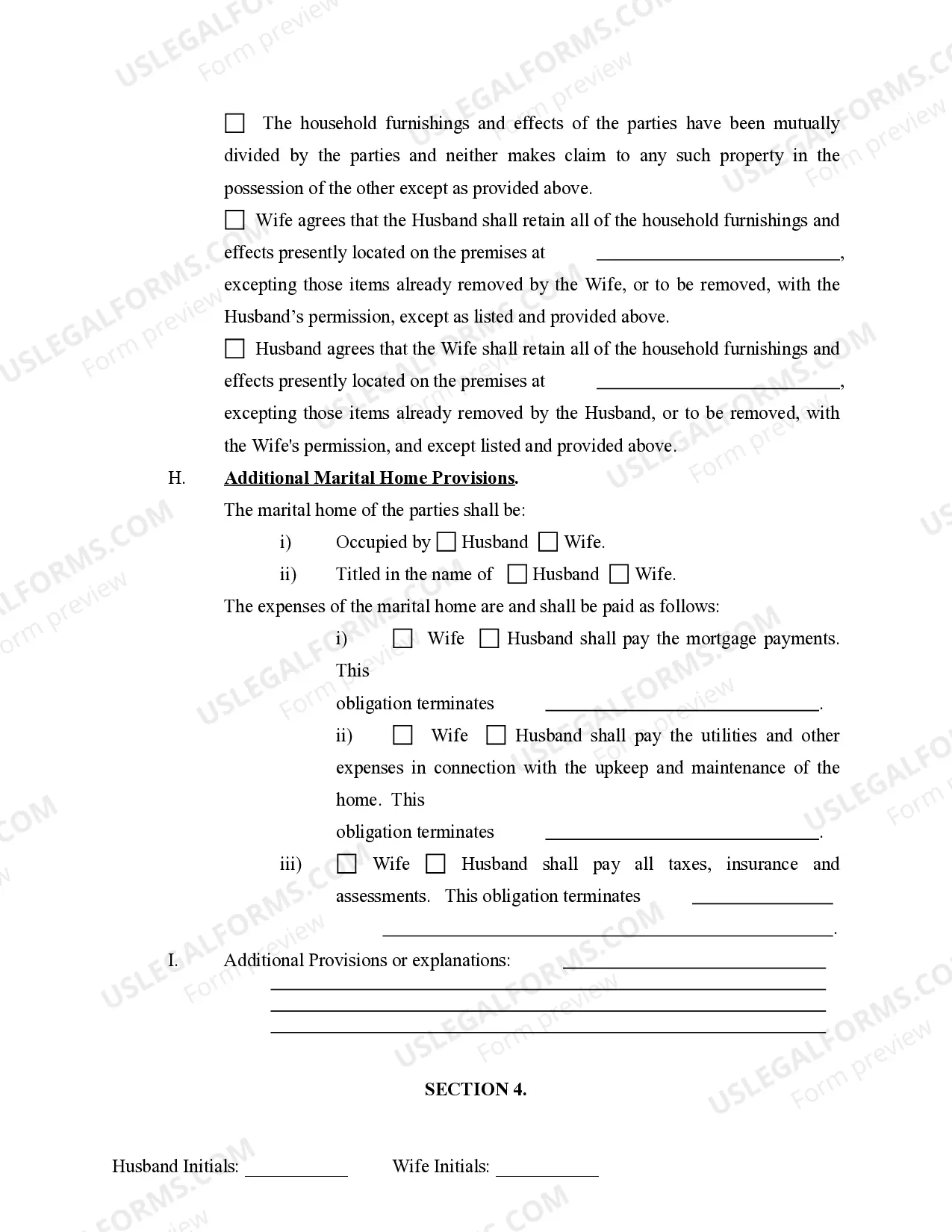Preview Marital Domestic Separation and Property Settlement Agreement Minor Children Parties May have Joint Property or Debts effective Immediately