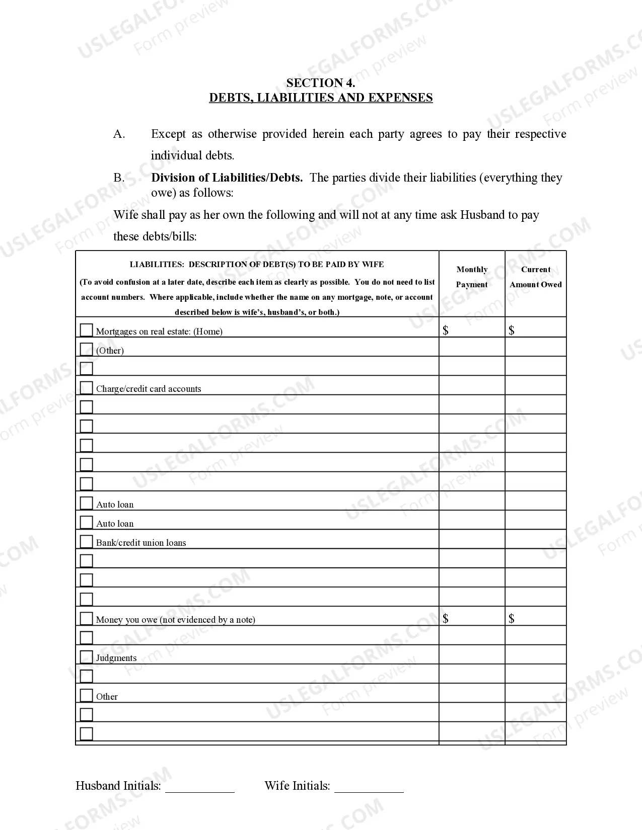 Preview Marital Domestic Separation and Property Settlement Agreement Adult Children Parties May have Joint Property or Debts where Divorce Action Filed