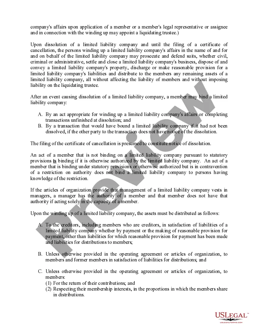 Get Maine Dissolution Package to Dissolve Limited Liability Company LLC Preview Maine Dissolution Package to Dissolve Limited Liability Company LLC