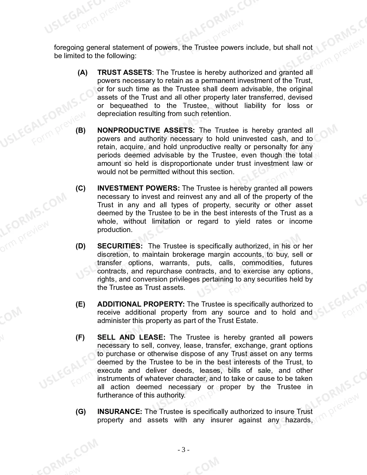 Preview Revocable Living Trust for Husband and Wife with No Children