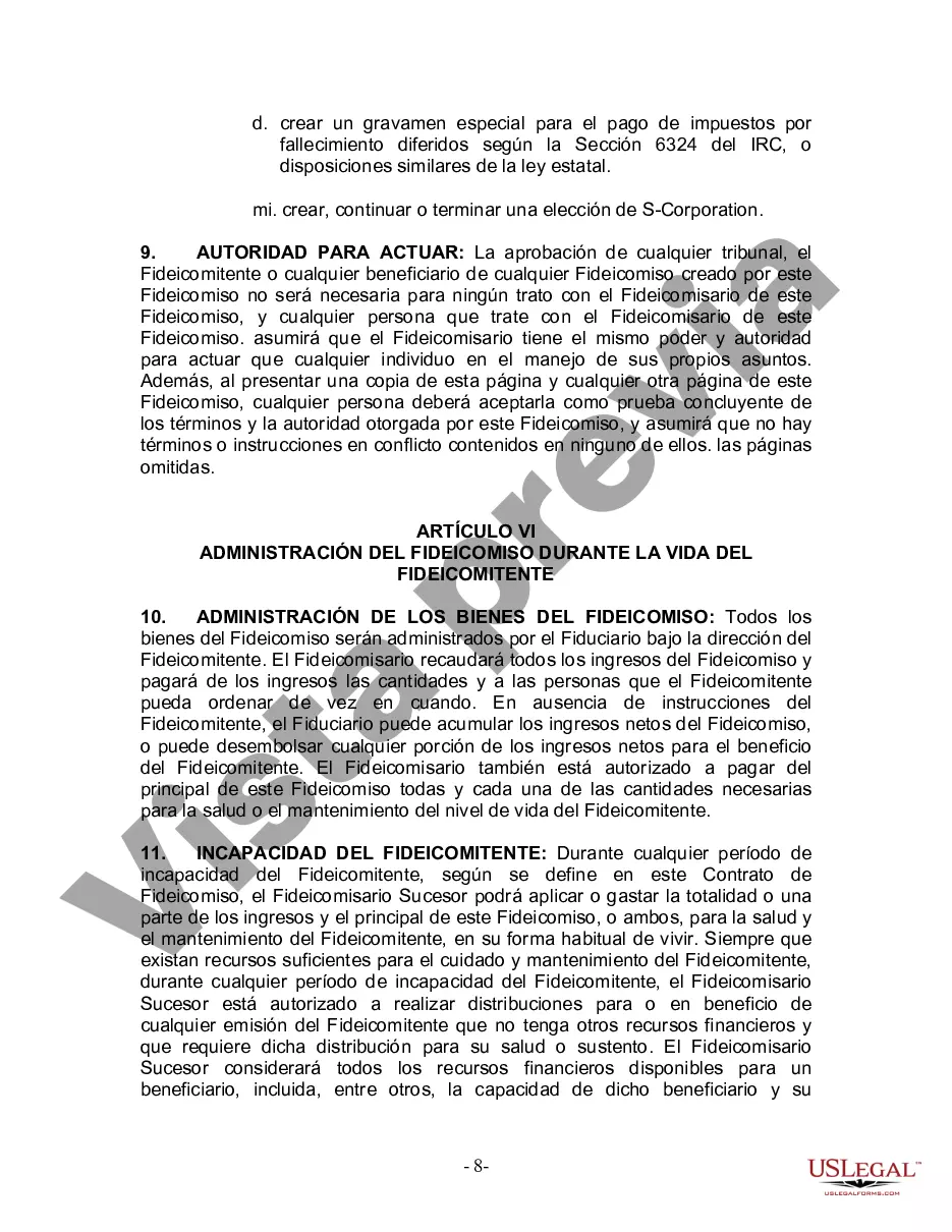 Preview Fideicomiso en vida para esposo y esposa con hijos menores o adultos
