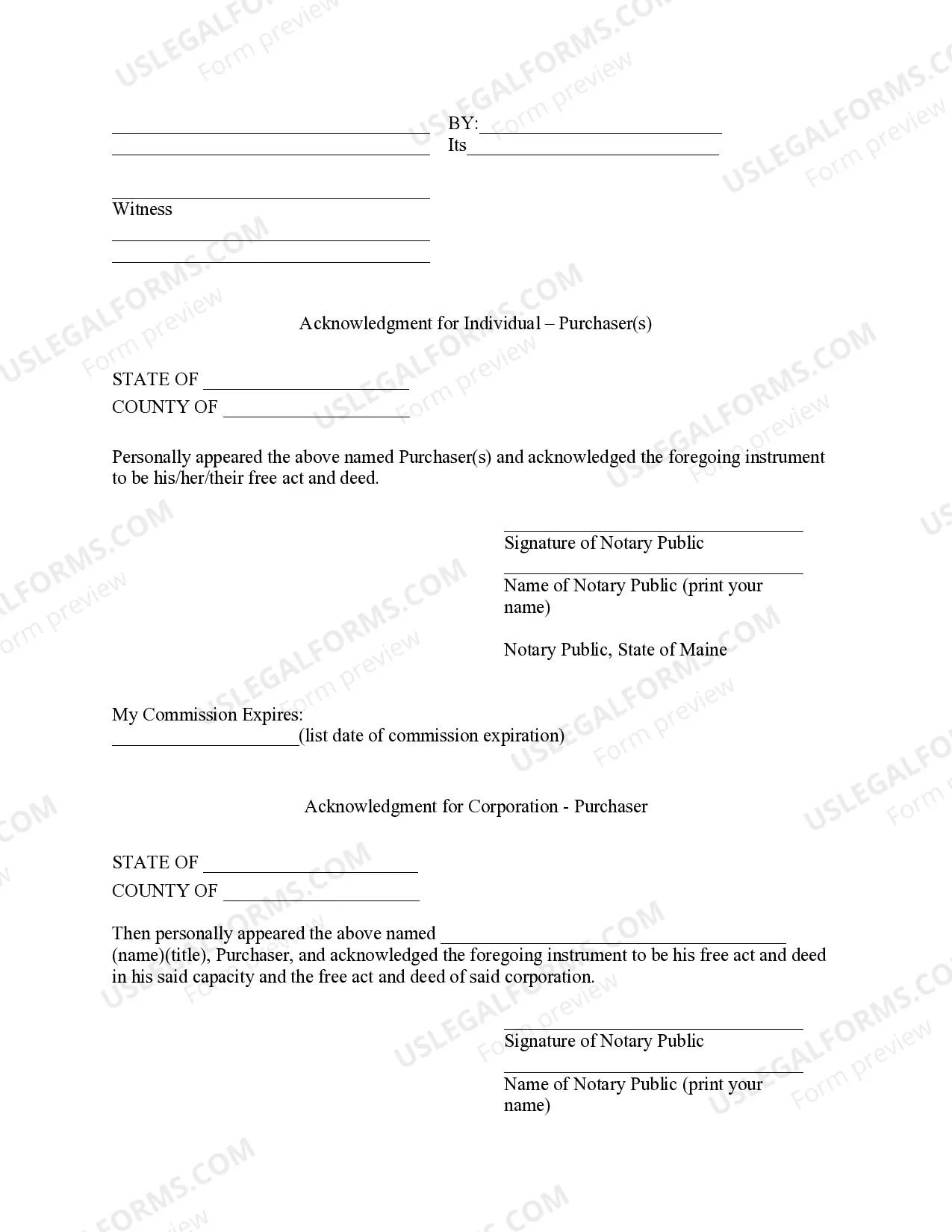 Preview Maine Timber Sale Contract