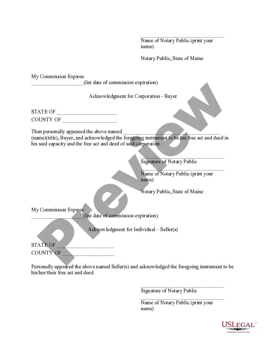 Preview Maine Forest Products Timber Sale Contract