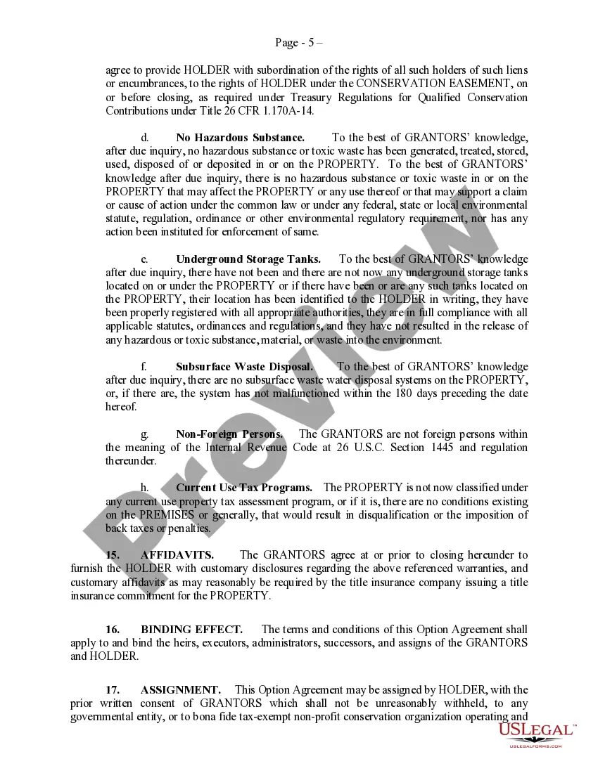 Preview Temporary Easement