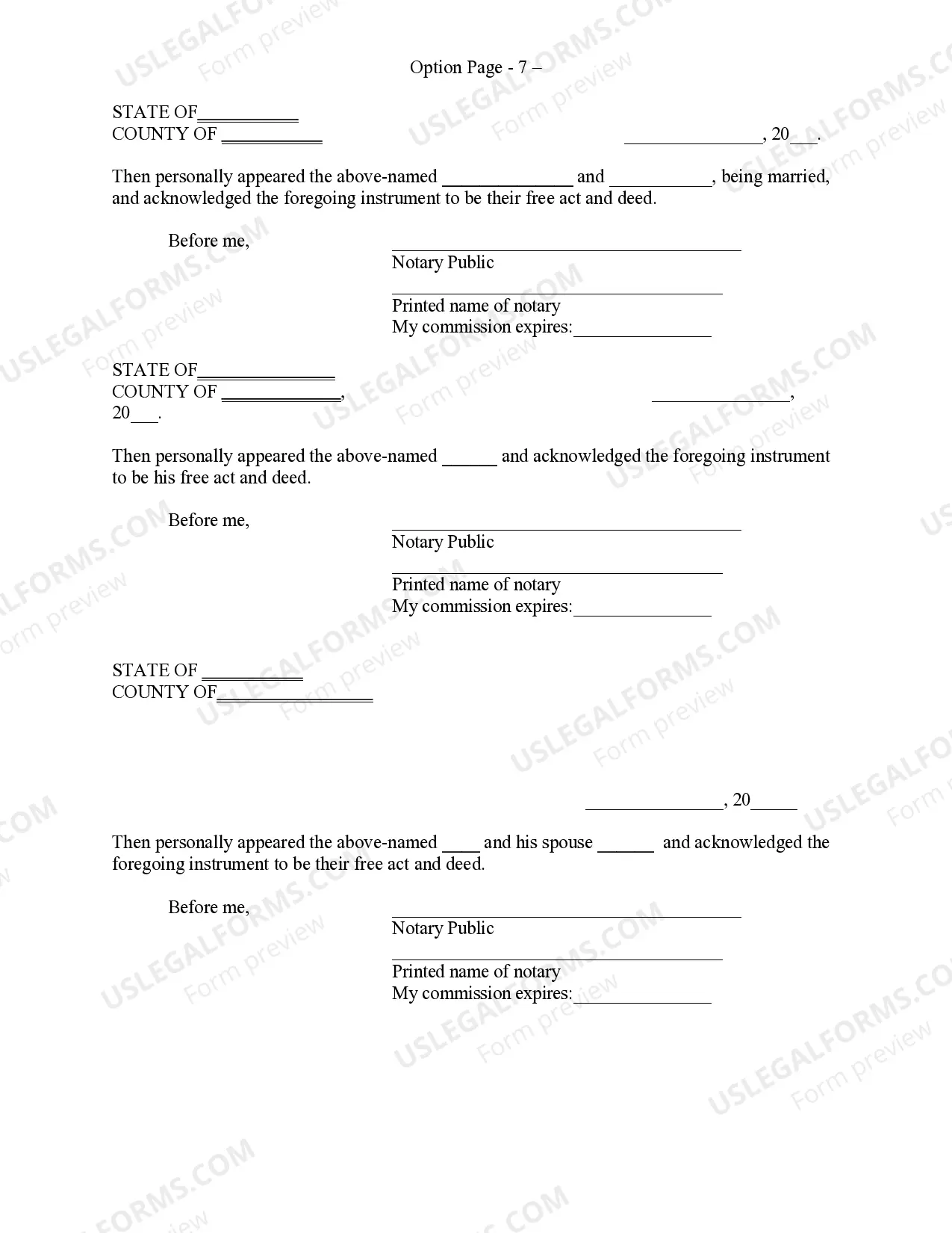 Preview Option to Purchase a Conservation Easement