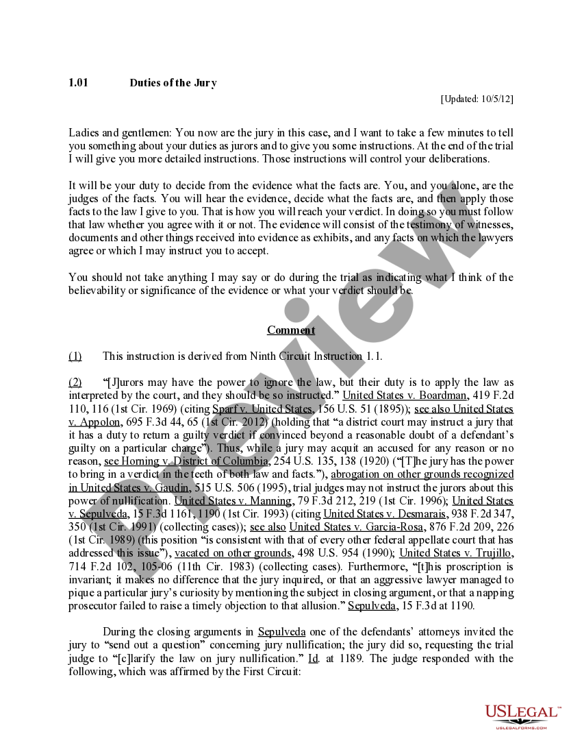 Maine Duties of the Jury US Legal Forms