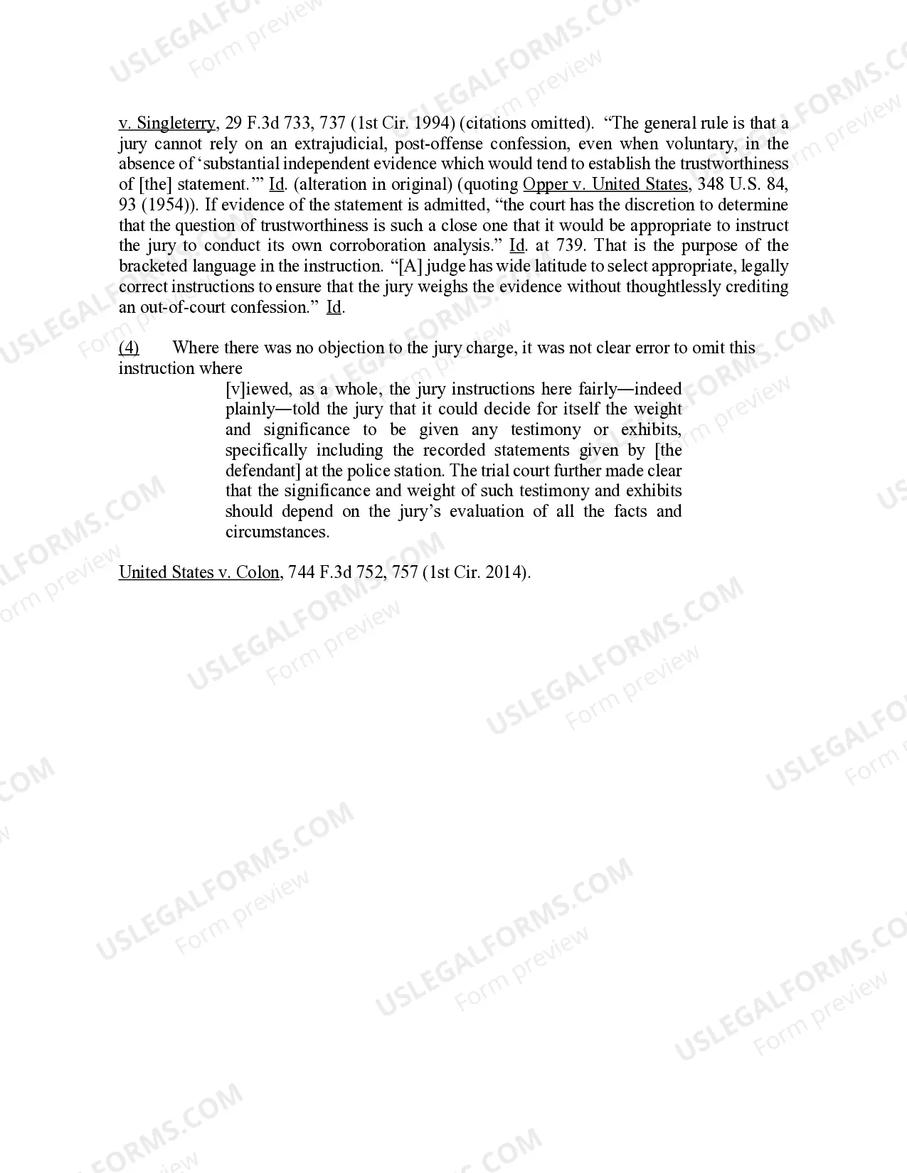 Preview Statements by Defendant