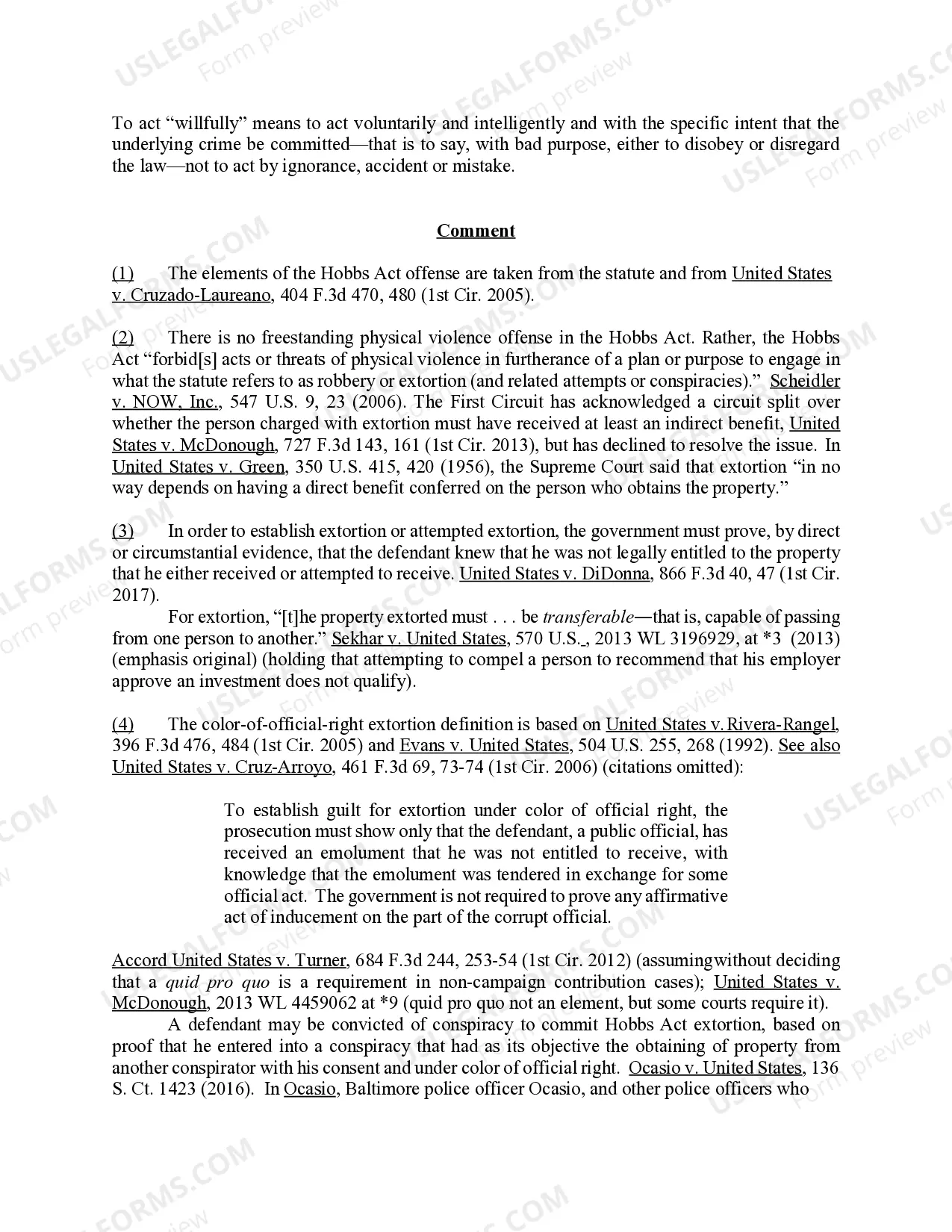 Preview 4.18.1951Interference with Commerce by Robbery or Extortion(Hobbs Act), 18 U.S.C. Sec. 1951