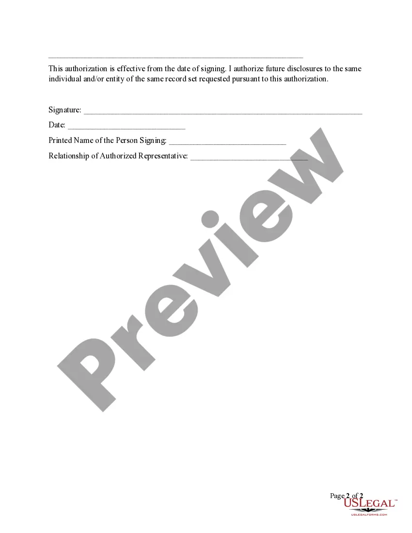 Preview Maine Release and Authorization