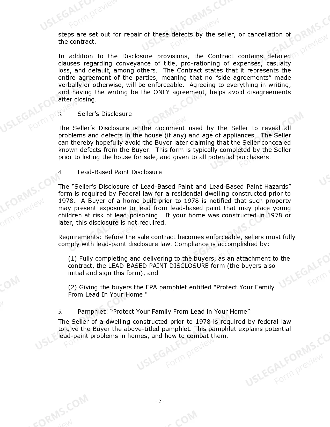 Preview Maine Real Estate Home Sales Package with Offer to Purchase, Contract of Sale, Disclosure Statements and more for Residential House