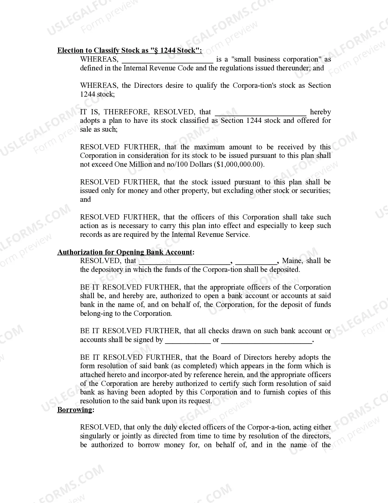 Preview Minutes for Organizational Meeting