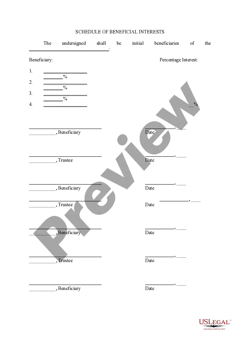 Preview Trust Agreement