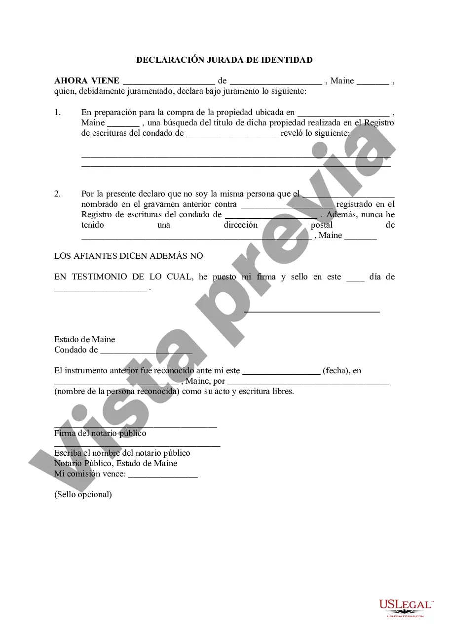Preview Declaración Jurada de Identidad