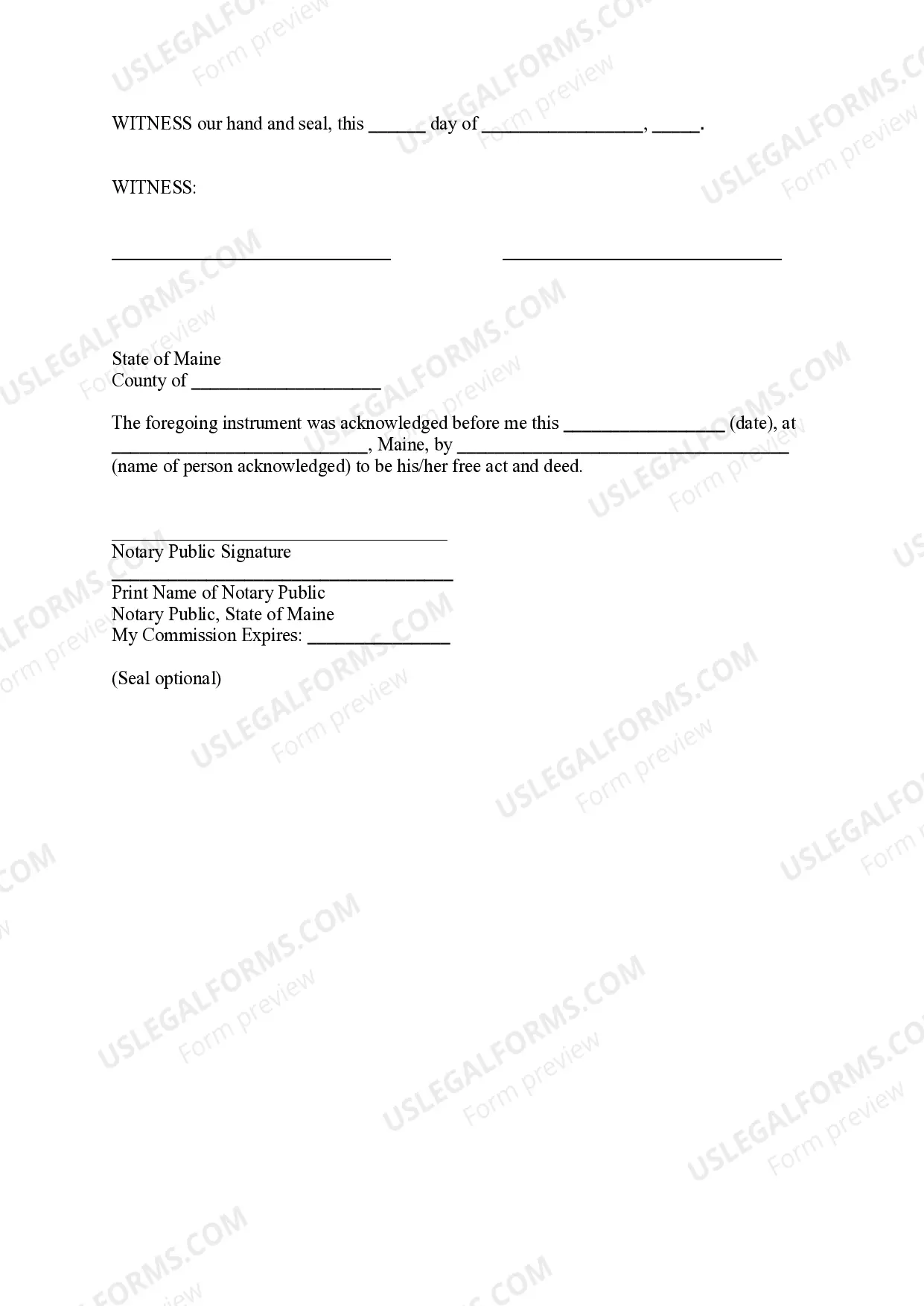 Preview Road Maintenance Agreement