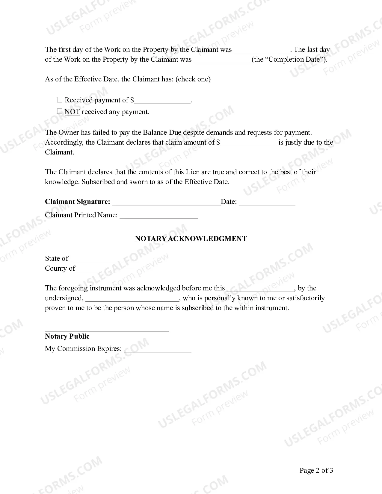 Preview Maine Mechanic's Lien