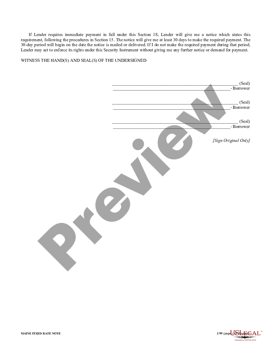form Maine Secured Promissory Note preview