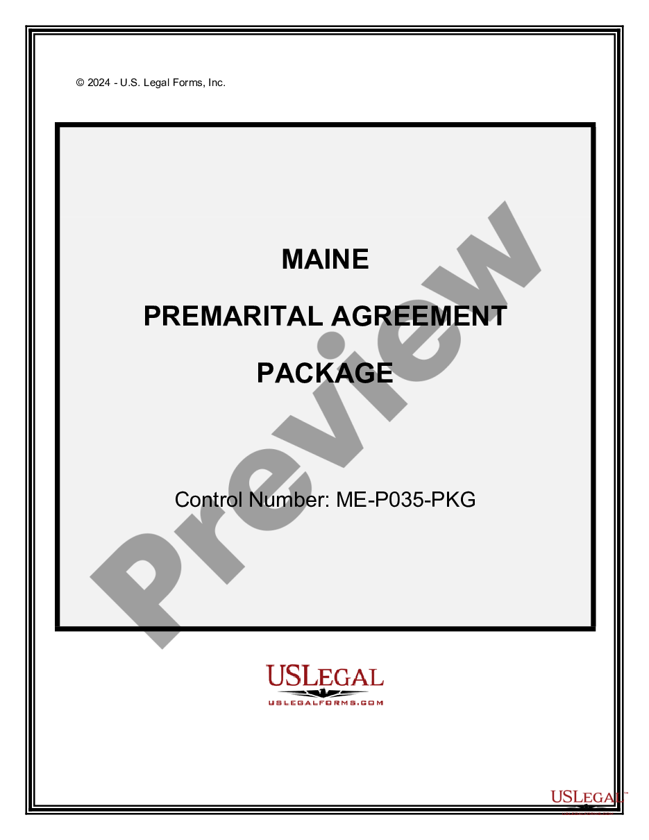 page 0 Premarital Agreements Package preview