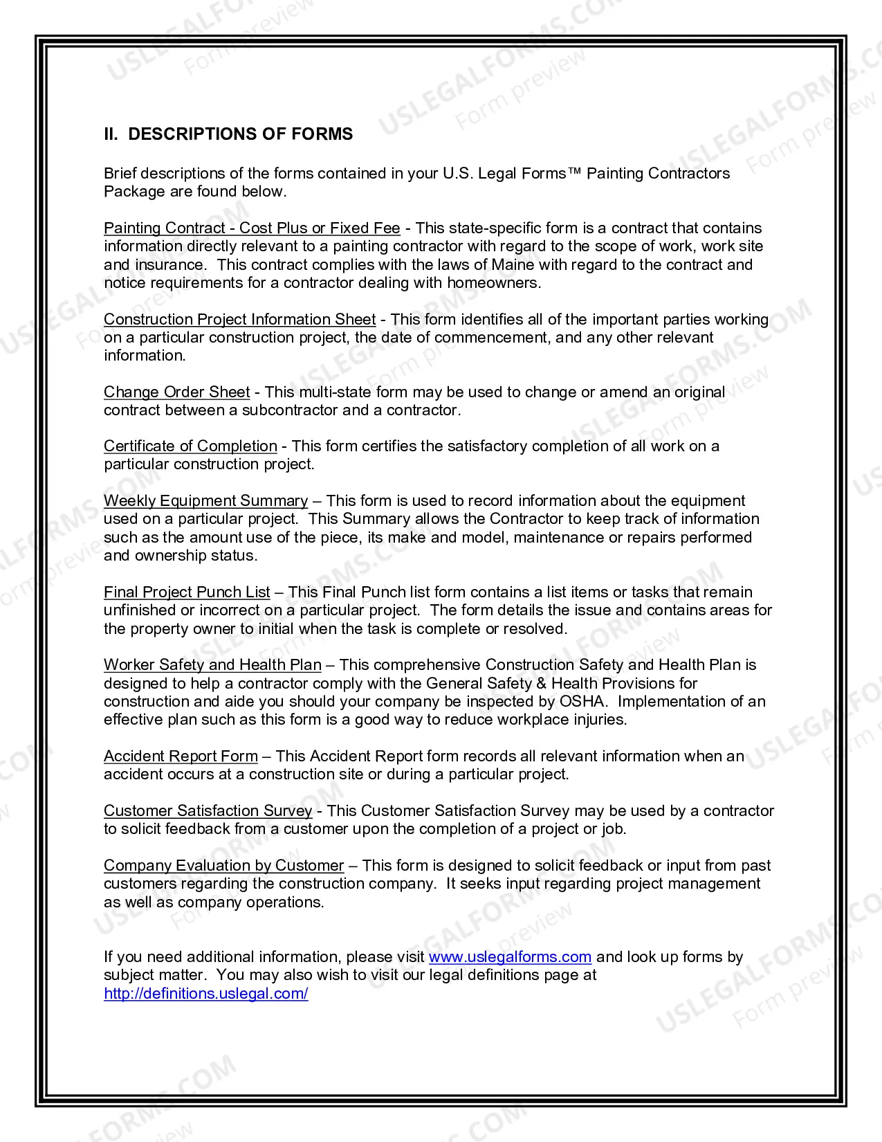 Preview Maine Painting Contractor Package