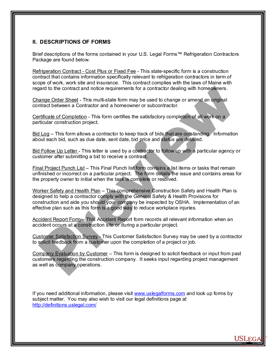 page 2 Refrigeration Contractor Package preview