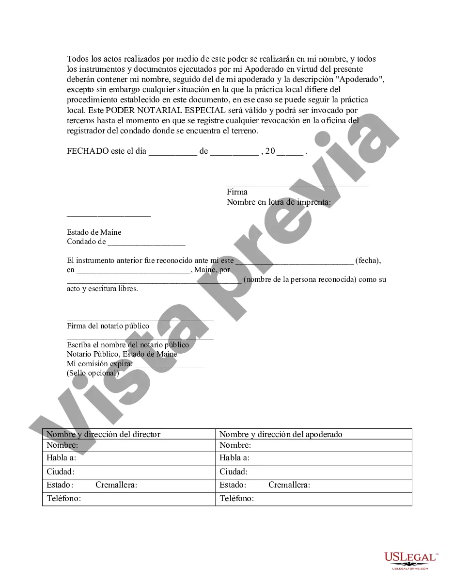 Preview Poder notarial especial o limitado para transacciones de venta de bienes raíces por parte del vendedor