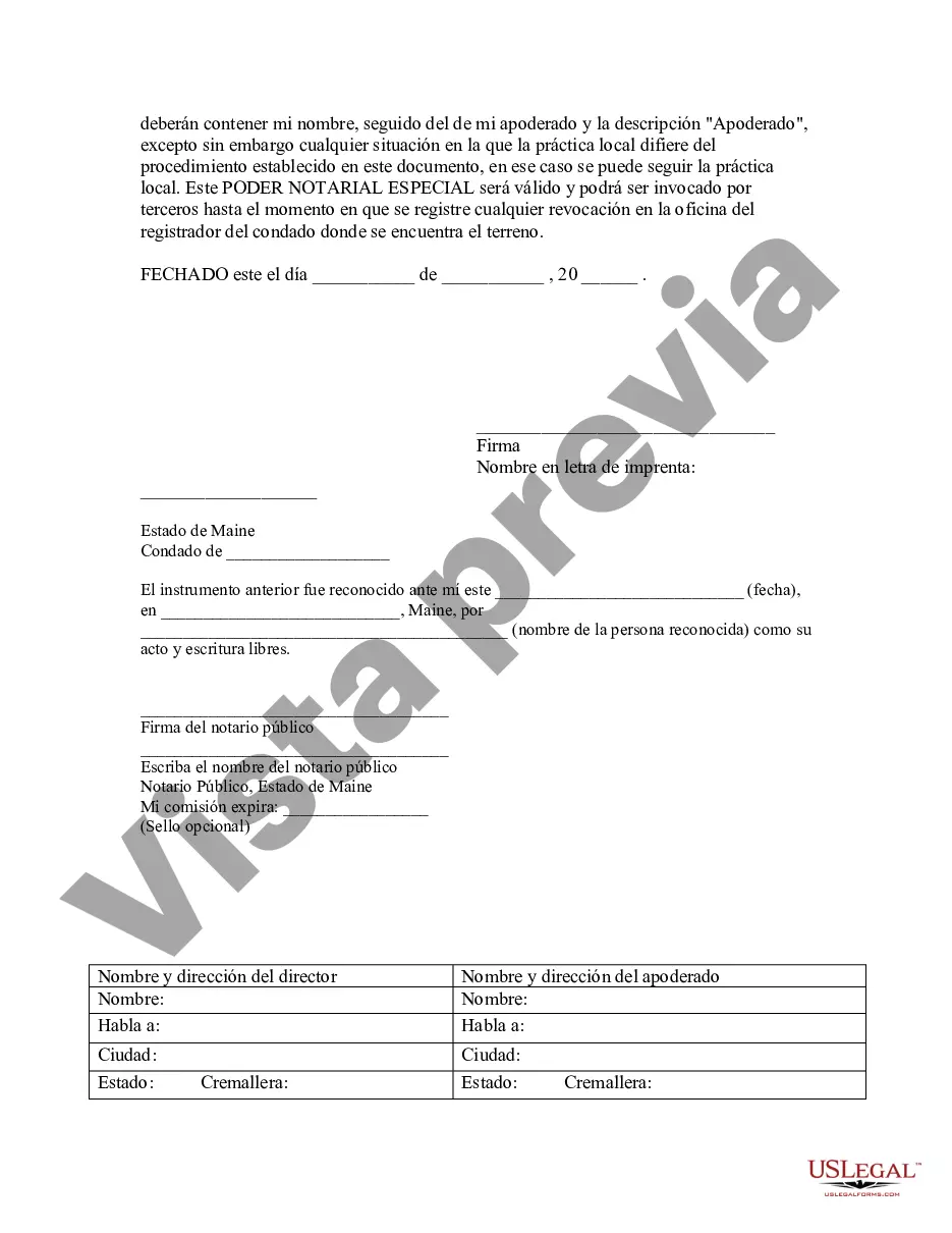Preview Poder notarial especial o limitado para transacciones de compra de bienes raíces por parte del comprador