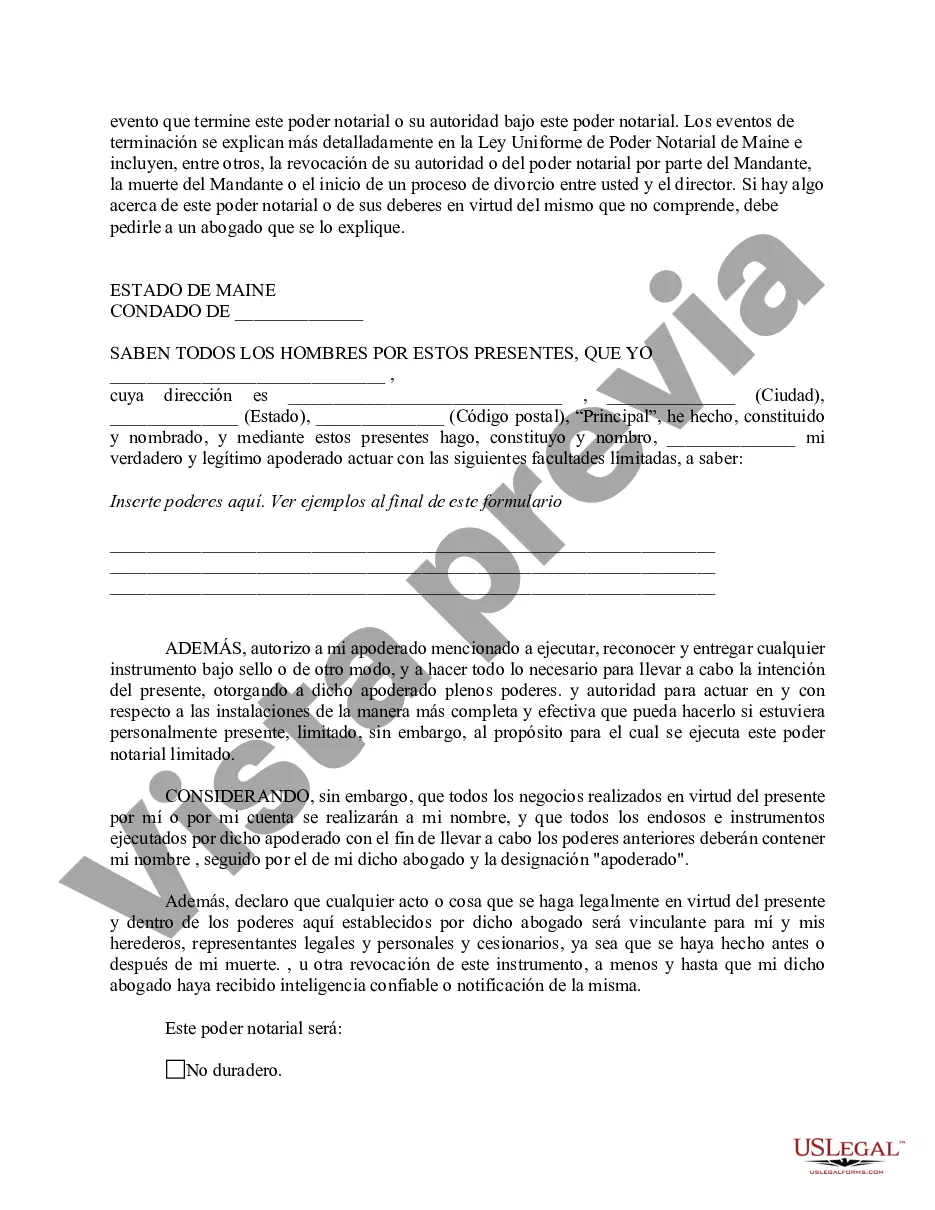 Get Poder notarial limitado en el que se especifican poderes con ejemplos de poderes incluidos Preview Poder notarial limitado en el que se especifican poderes con ejemplos de poderes incluidos