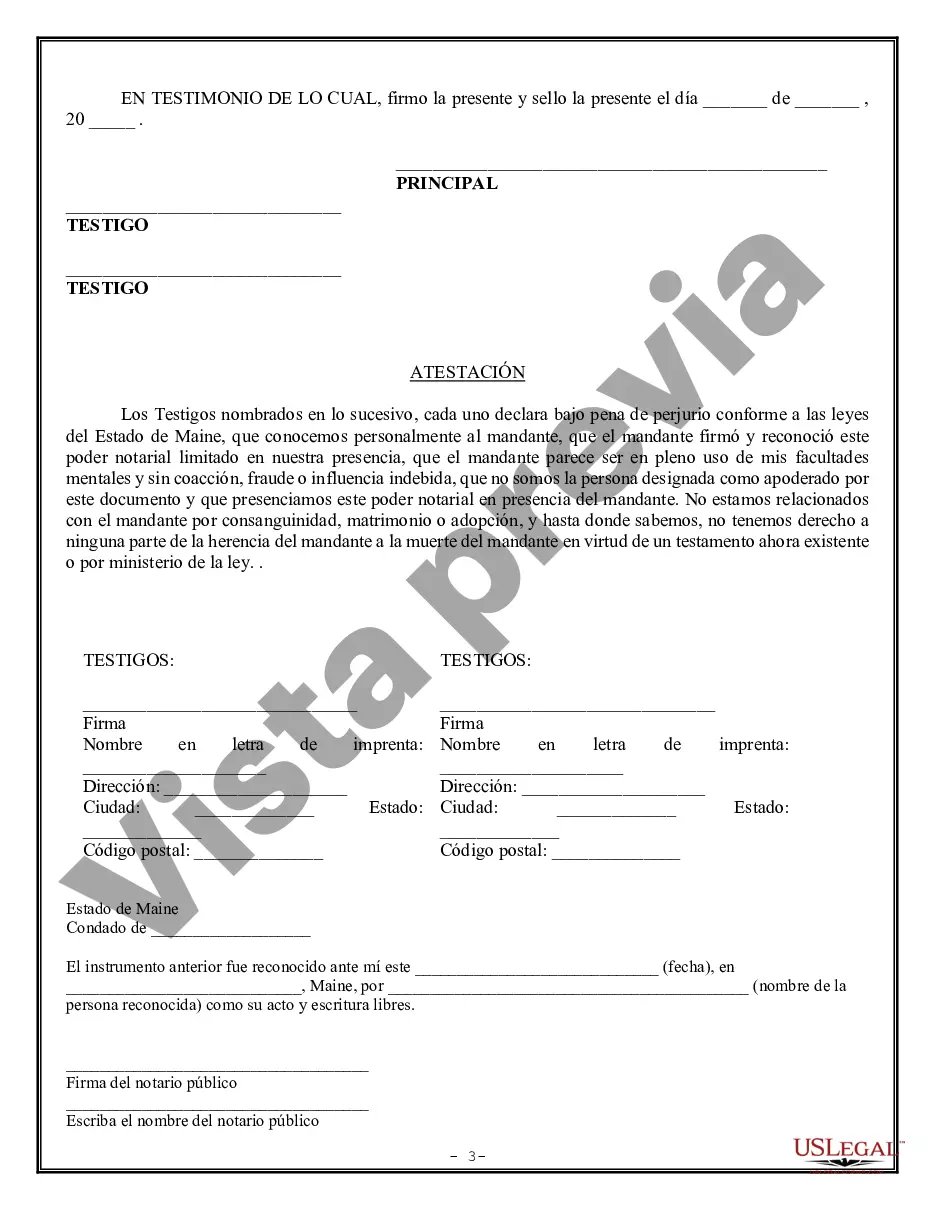 Preview Poder Notarial Limitado para Transacciones de Acciones y Poderes Corporativos