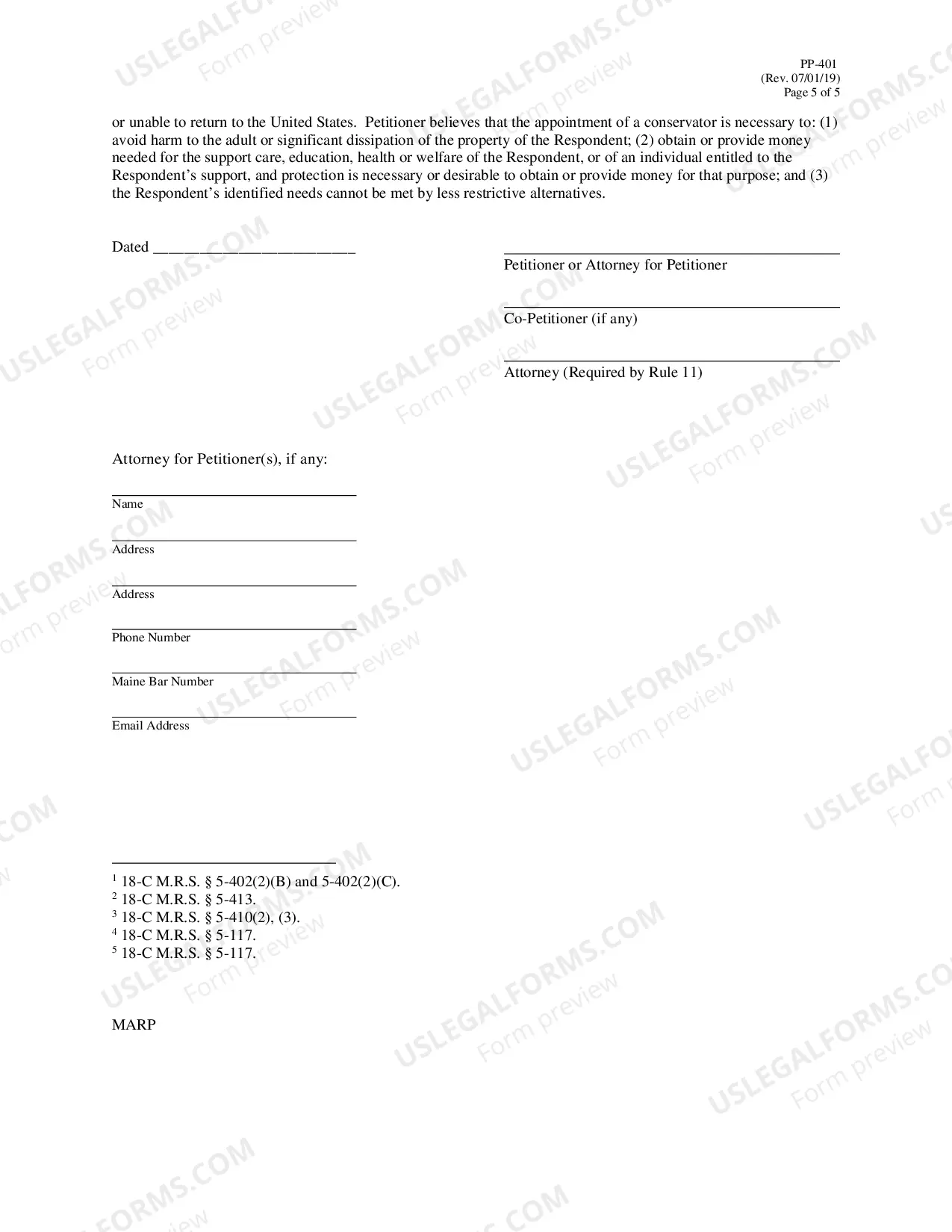 Preview Petition for Appointment of Conservator or Successor Conservator for an Adult