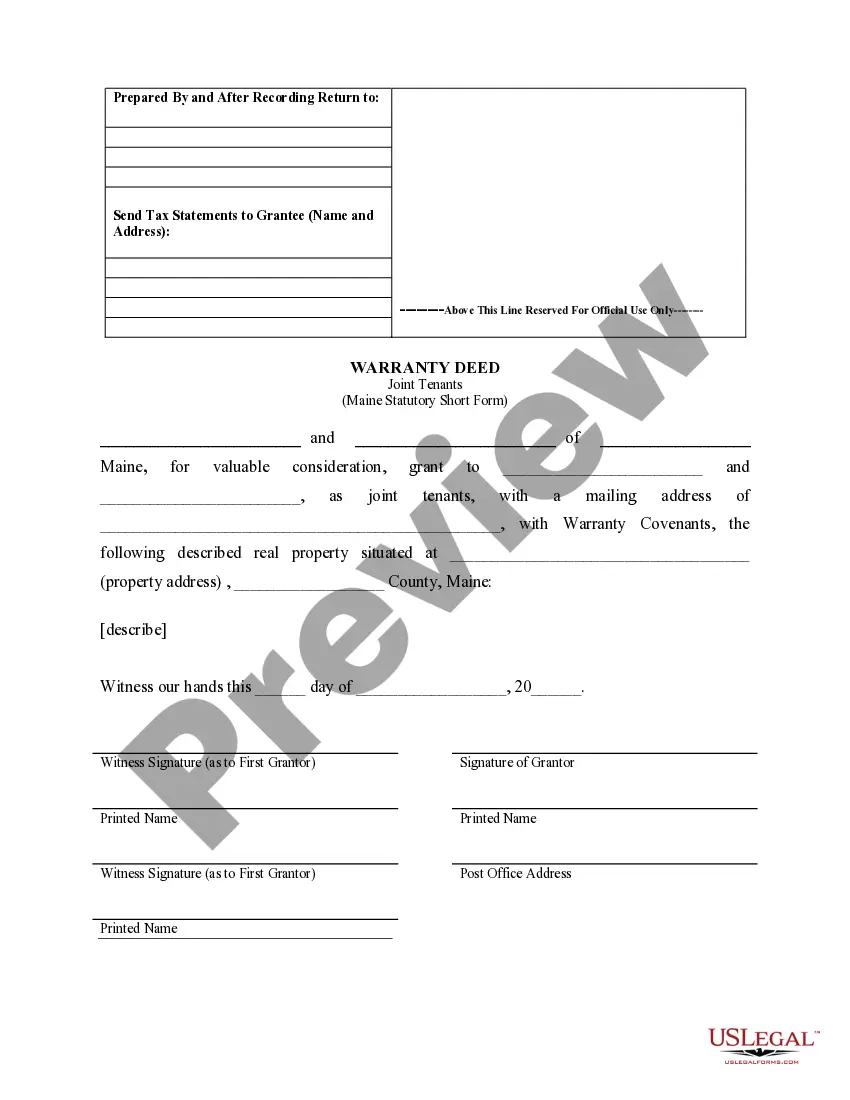 Preview Statutory Warranty Deed