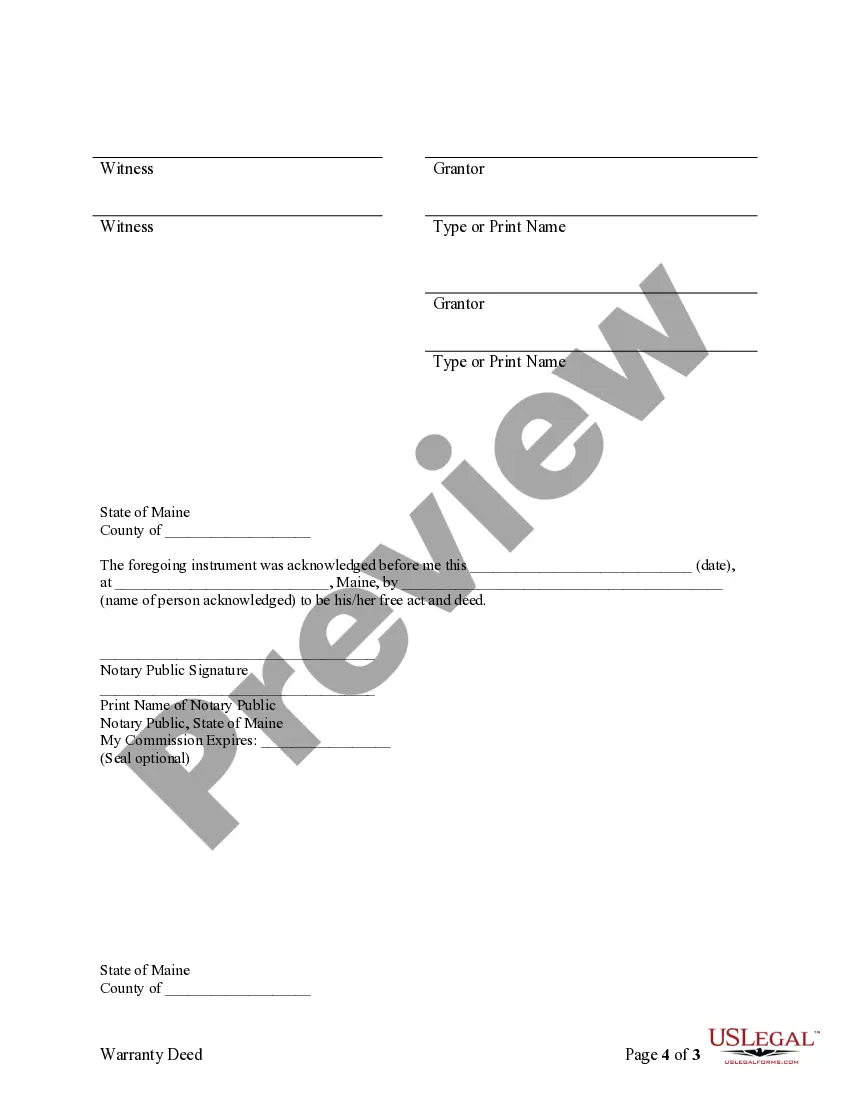 Preview Warranty Deed for Separate or Joint Property to Joint Tenancy