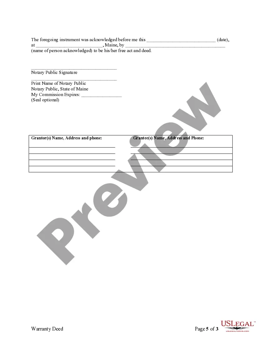 Preview Warranty Deed for Separate or Joint Property to Joint Tenancy