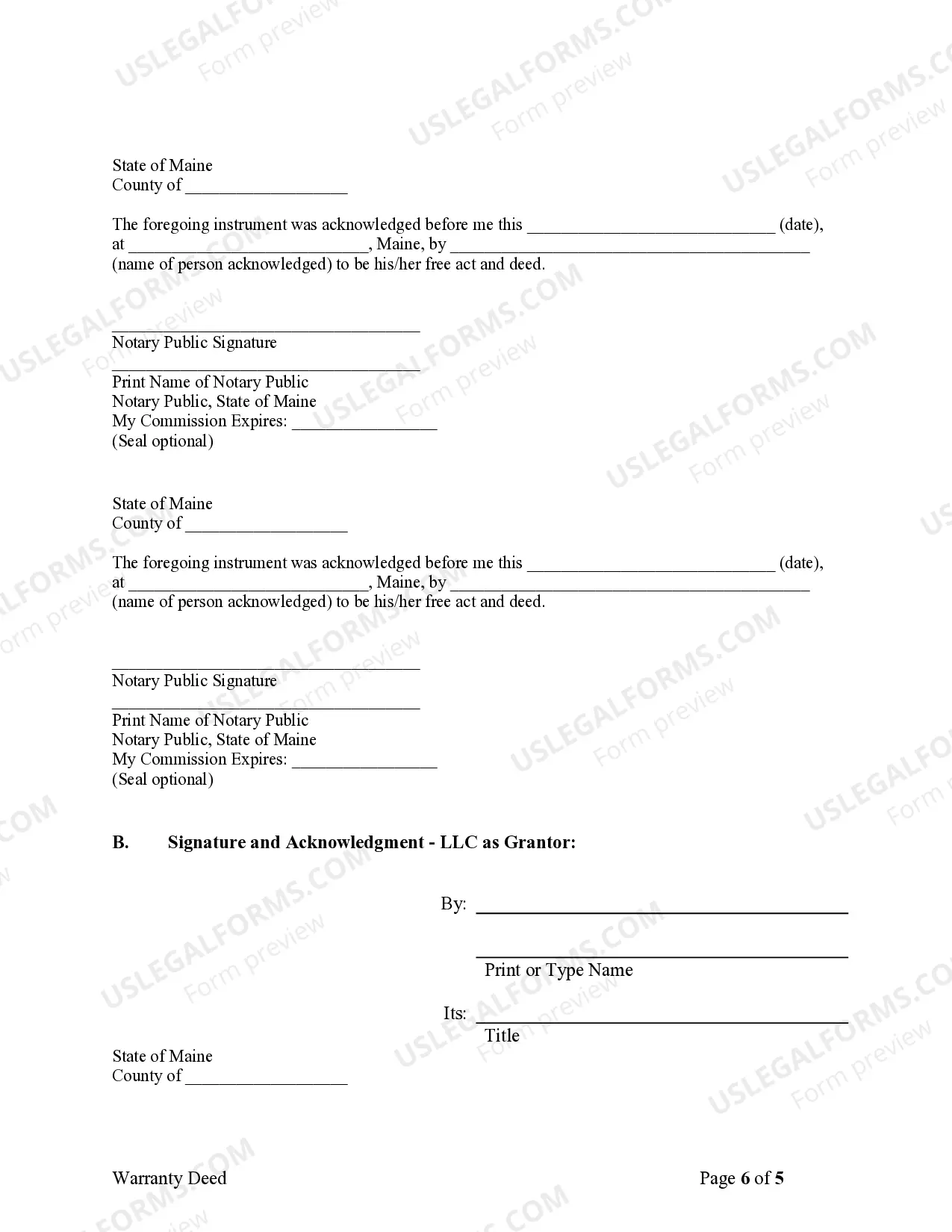 Preview Warranty Deed from Limited Partnership or LLC is the Grantor, or Grantee