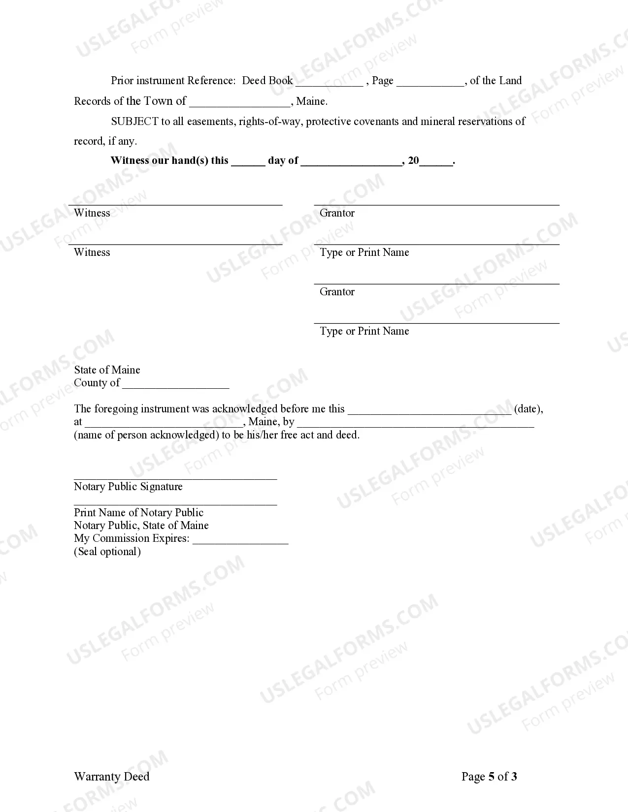 Preview Warranty Deed from Individuals to a Trust