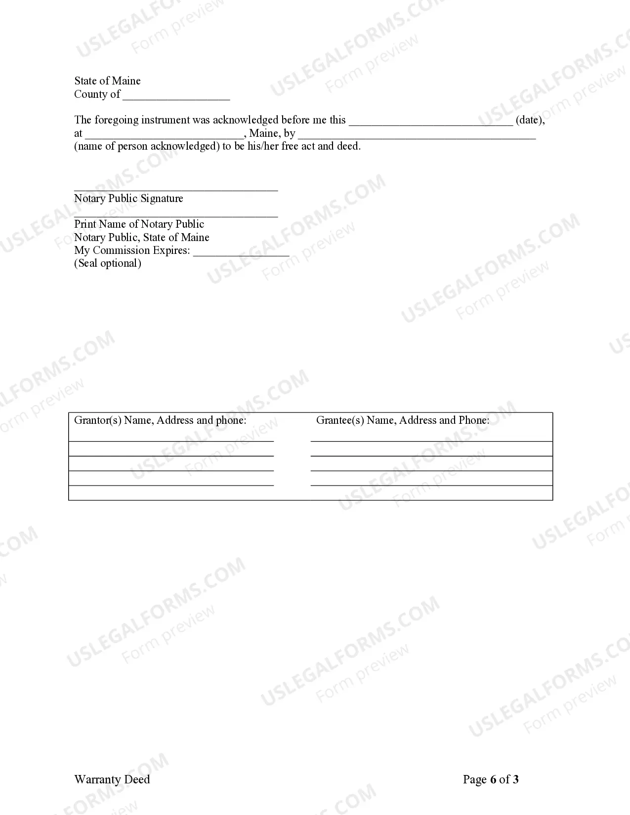 Preview Warranty Deed from Individuals to a Trust