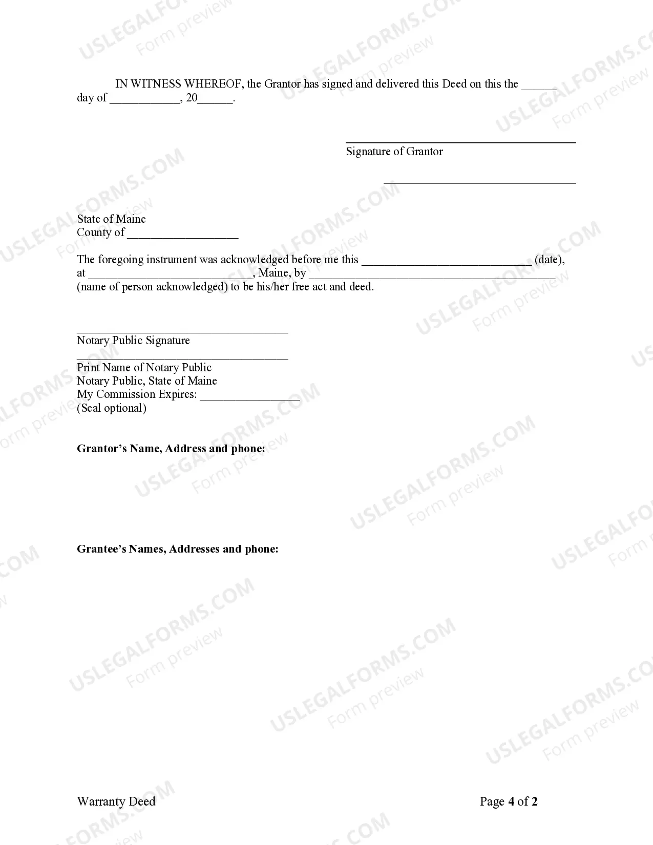 Preview Warranty Deed from Parent to Six Children with Reserved Life Estate