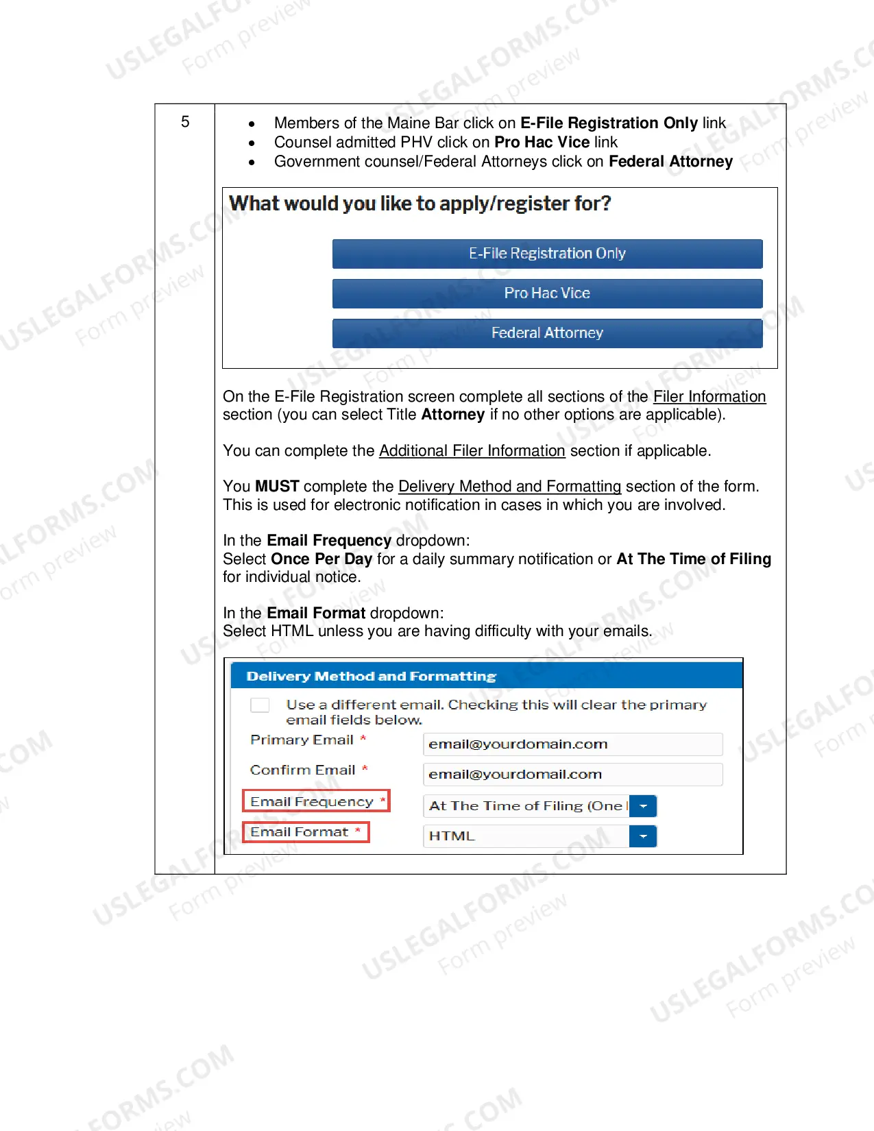 Preview ECF Registration Form