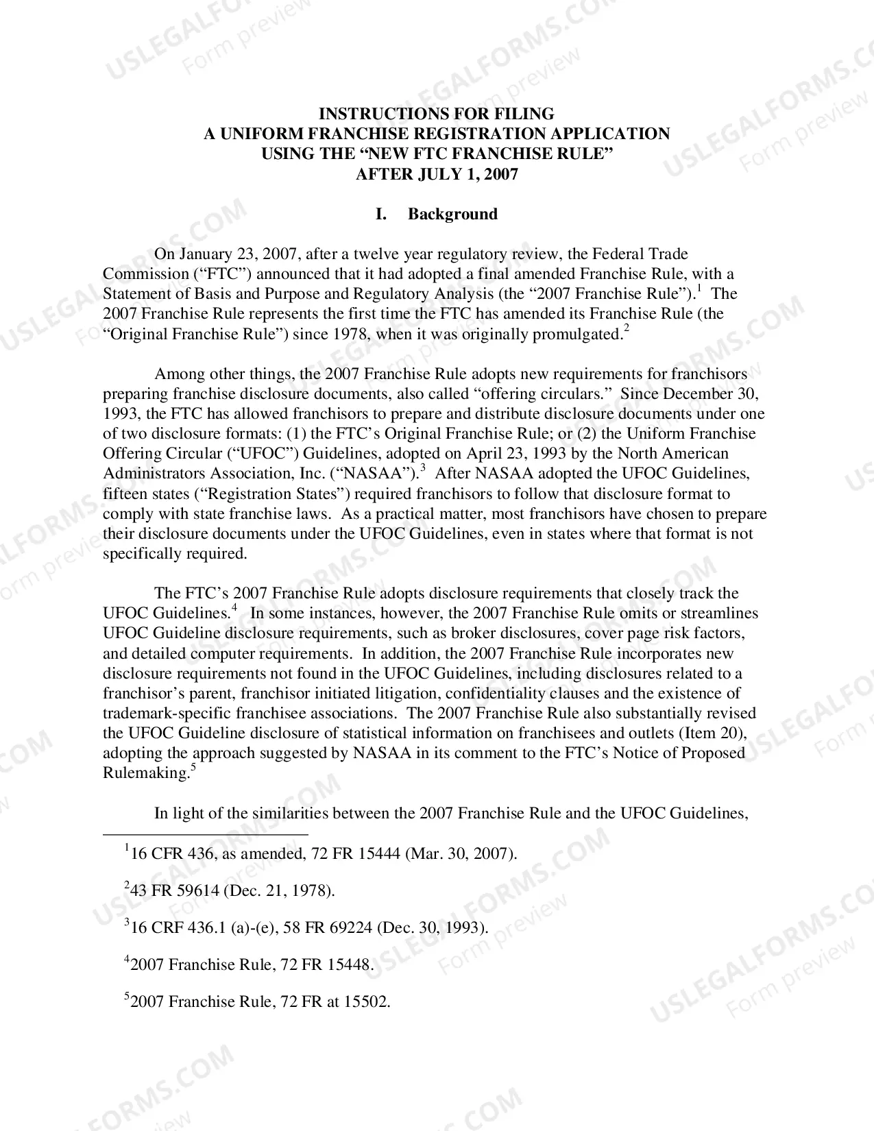 Preview Franchise Registration and Disclosure Guidelines(PDF)