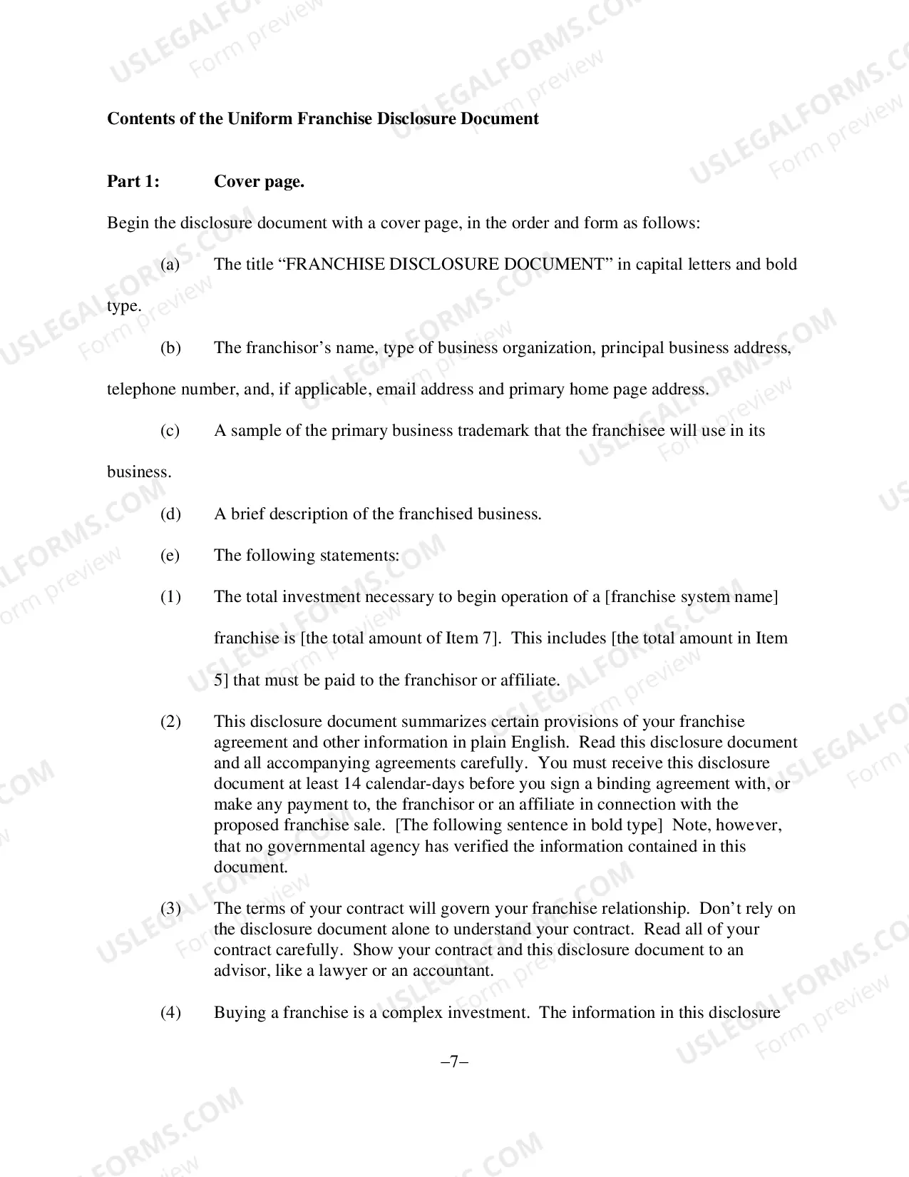 Preview Franchise Registration and Disclosure Guidelines(PDF)