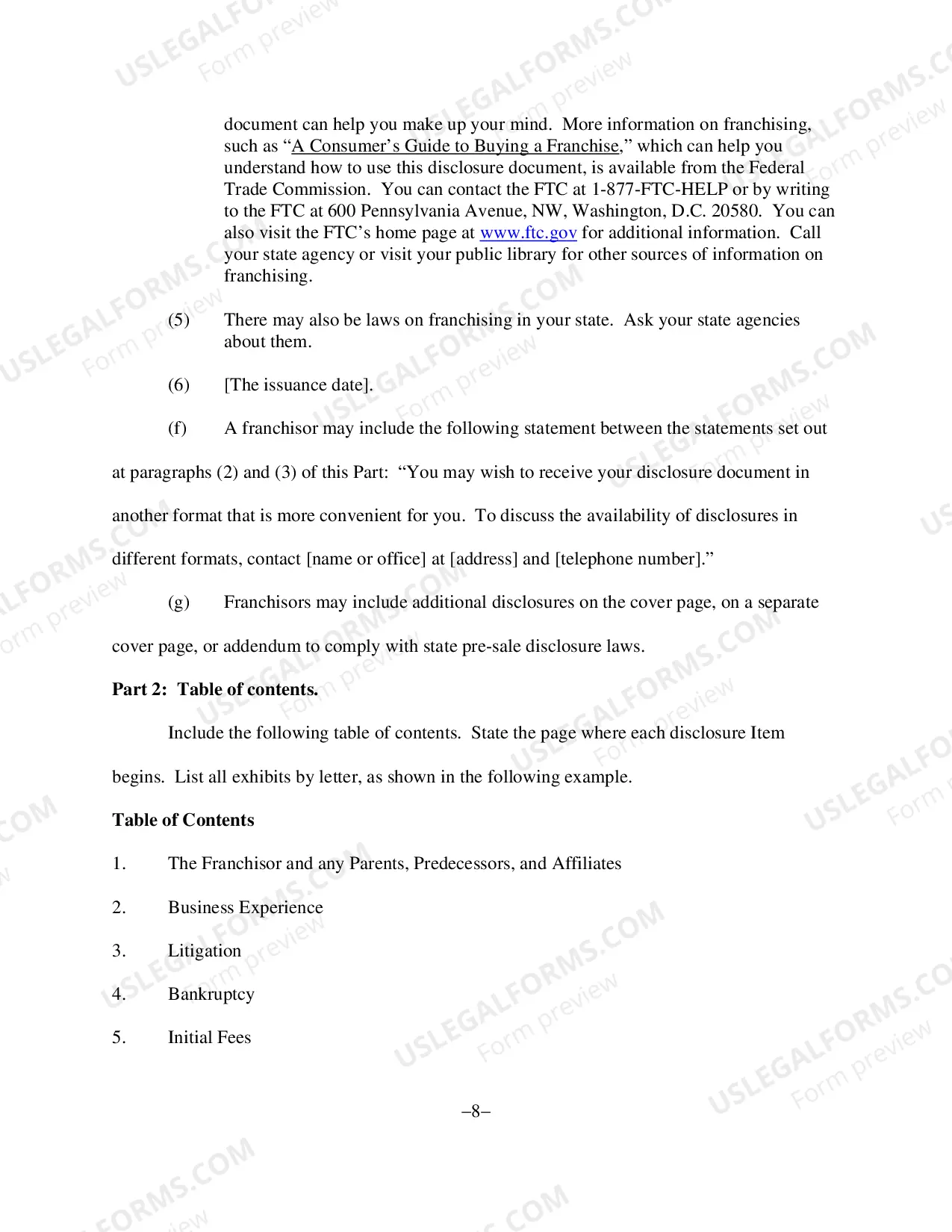 Preview Franchise Registration and Disclosure Guidelines(PDF)