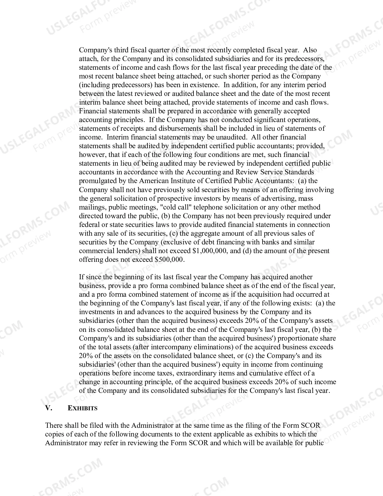 Preview Instructions for Filing Form SCOR