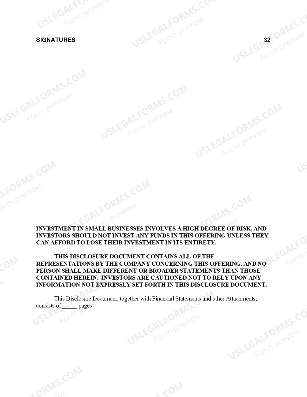 Preview Small Company Offering Registration Form (U-7)
