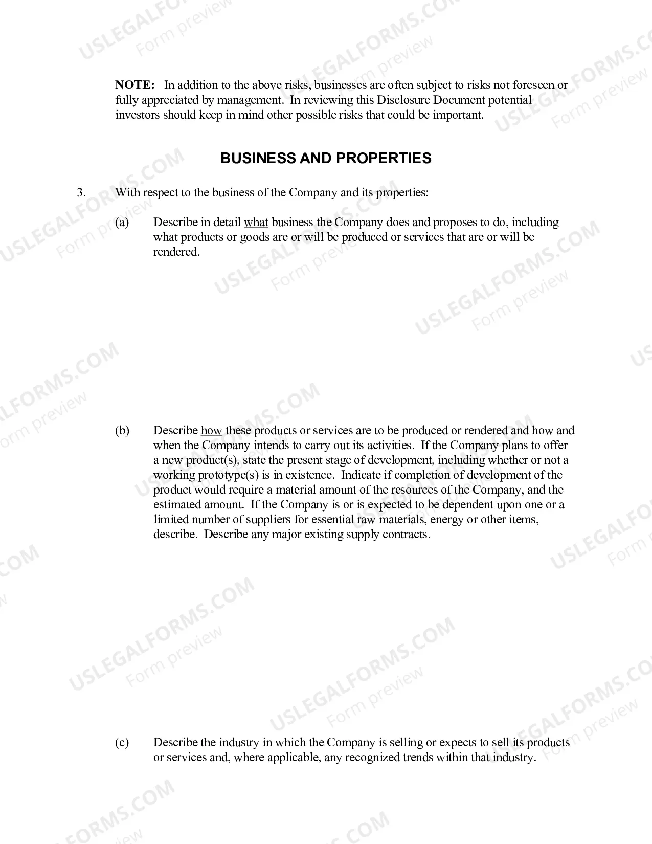 Preview Small Company Offering Registration Form (U-7)