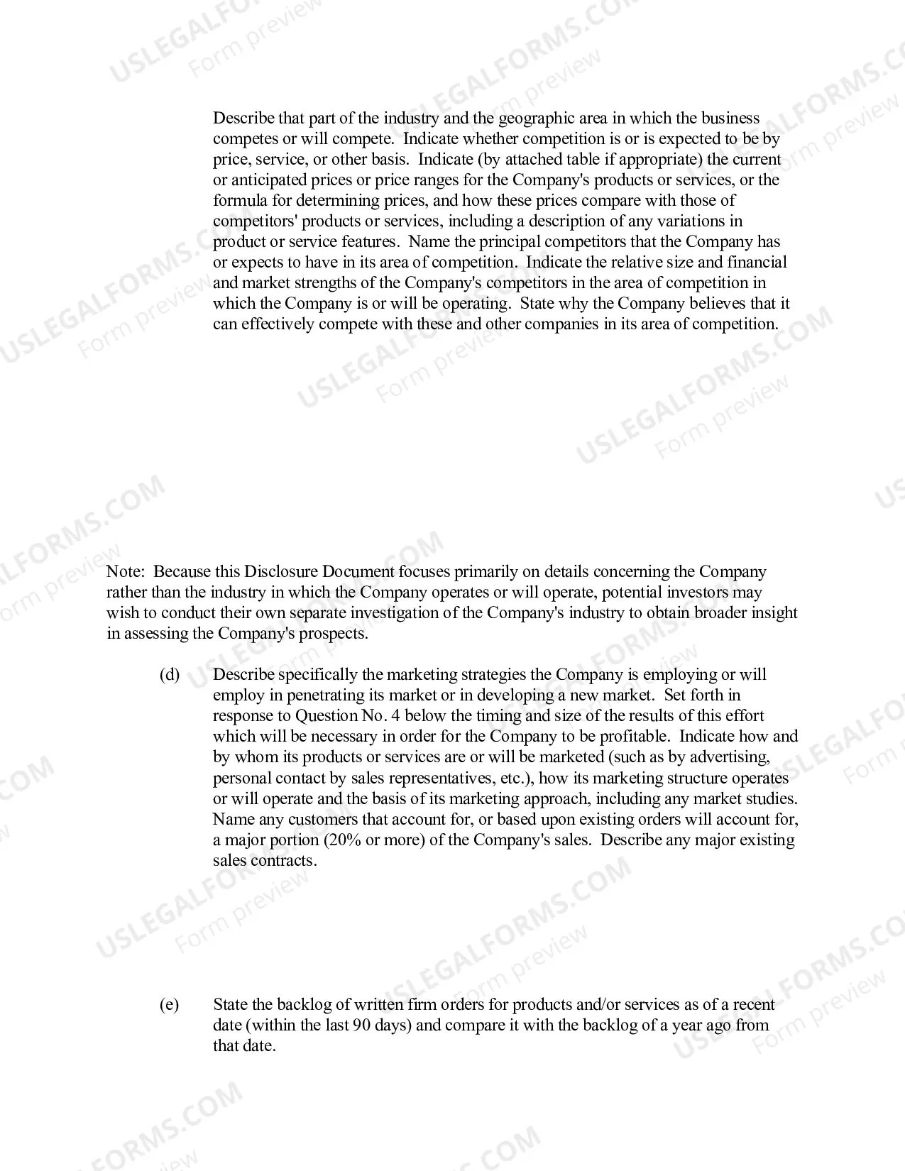 Preview Small Company Offering Registration Form (U-7)